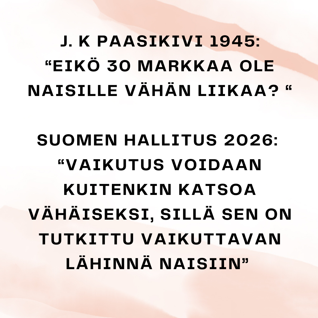 Hallituksen tasa-arvopuheet eivät kestä todellisuutta